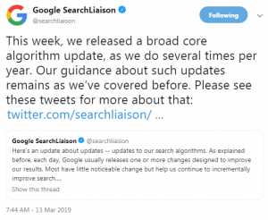 Google Update March 2019