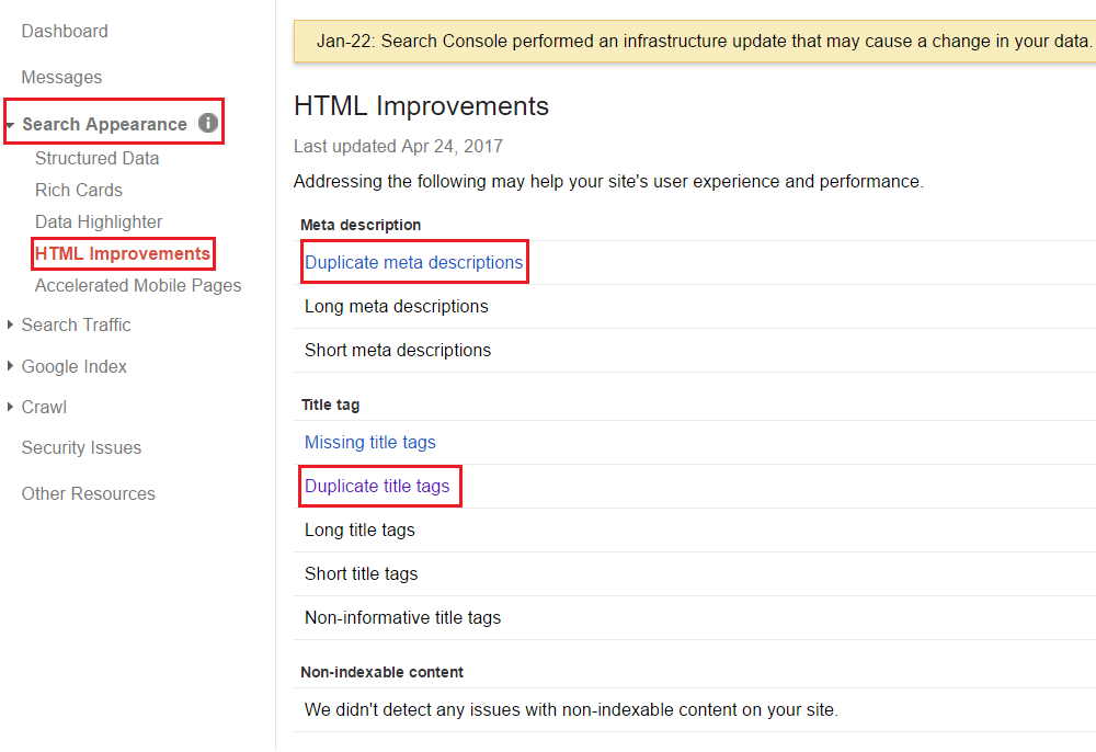 google search console