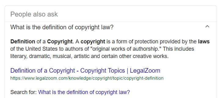 Google Snippet pentru Ce este copyright-ul